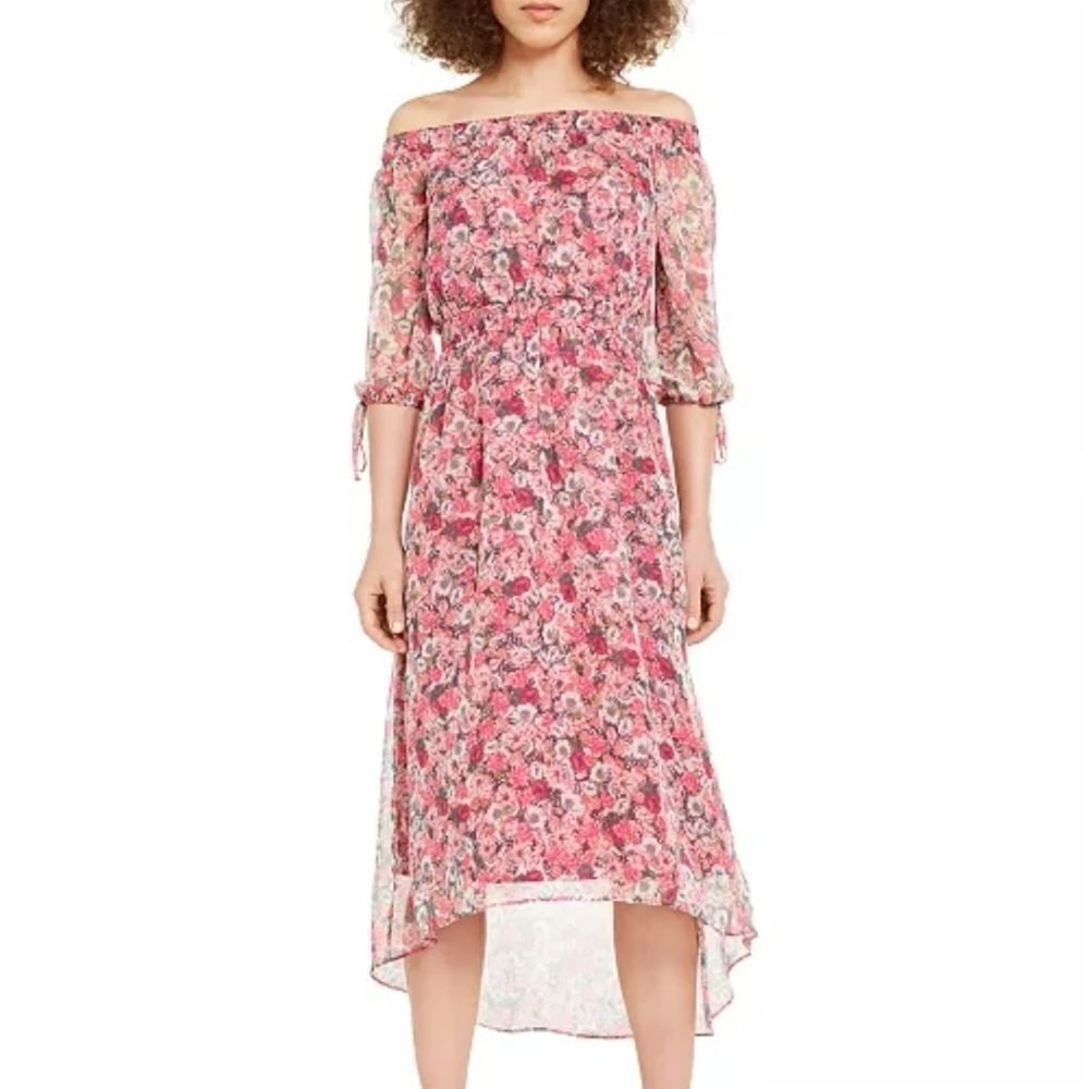 INC Floral Off-The-Shoulder Maxi Dress
